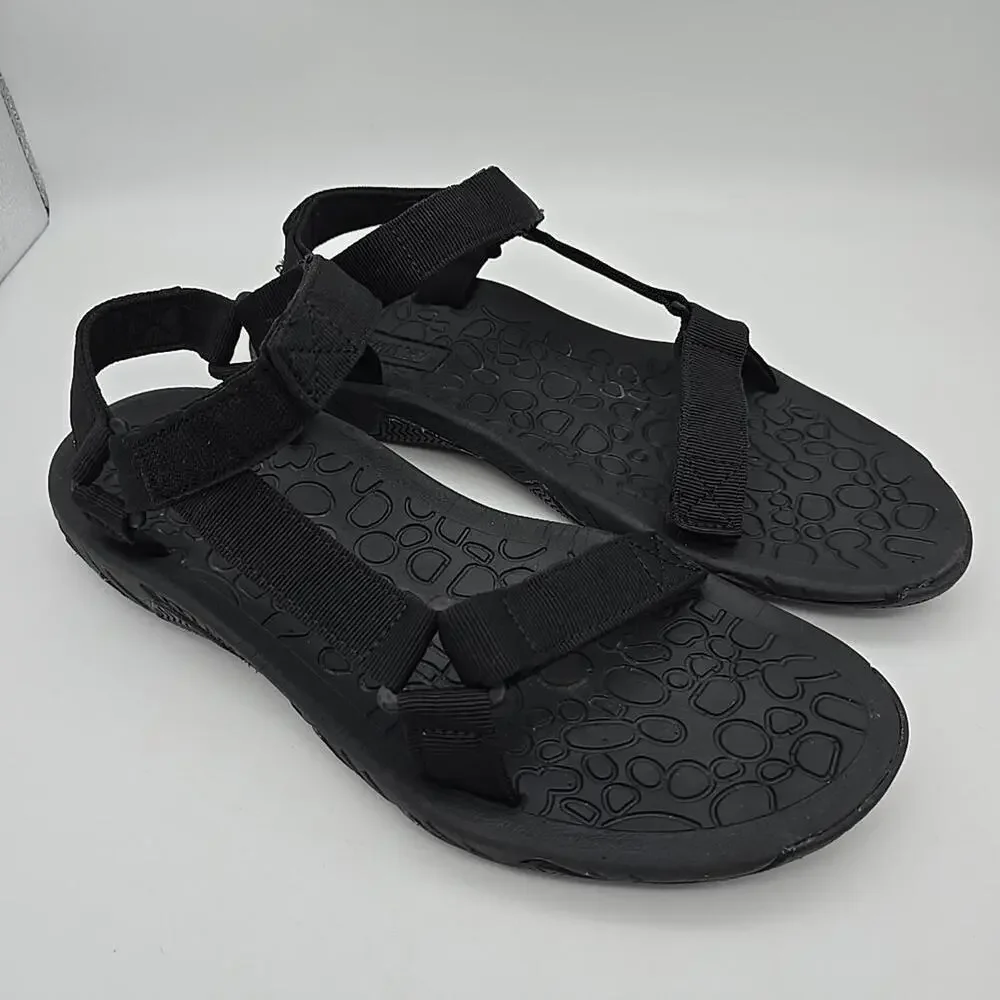 KHOMBU Mens' Will ADJUSTABLE STRAPS SANDALS Black Size 12